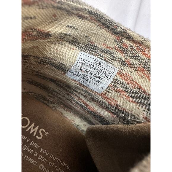 Toms Women's Suede Ankle Boots Taupe Wedge Heels Lace Up Size 6 - Picture 4 of 6